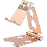 ROOSTAND R2 aluminiumlegering mobiele desktop Tablet beugel dubbele vouwen lui artefact  grootte: 6.4 x7x9cm (Champagne goud)