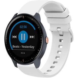 Voor Garmin Vivoactive3 Muziek 20mm Effen Kleur Zachte Siliconen Horlogeband (Wit)