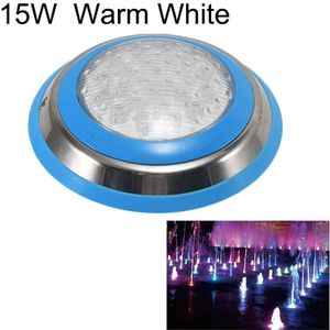 15W LED Stainless Steel Wall-mounted Pool Light Landscape Underwater Light (Warm White Light)