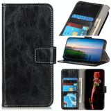 Retro Crazy Horse Texture Horizontale Flip Lederen case met Houder & Card Slots & Photo Frame & Wallet Voor Samsung Galaxy A02s(Zwart)