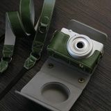 Voor Sony ZV-1F Vlog Camera Full Body Magnetische lederen cameratas tas met riem