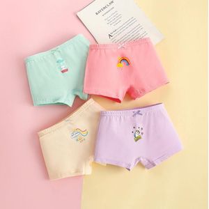 4 stks/set Kinderen Lycra Katoen Boxer Briefs Jongens & Meisjes Broek  Hoogte: 110 cm (Girl Clouds Series)