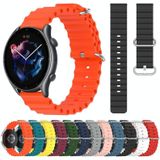 Voor Amazfit GTR 3 22mm Ocean Style siliconen effen kleur horlogeband