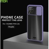 Voor Huawei P40 lite MOFI Xing Dun Series PC + TPU Anti-peep Waterproof and Anti-drop All-inclusive Protective Shell  Translucent Frosted(Purple)
