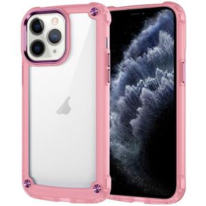 Voor iPhone 11 Pro Skin Feel TPU + pc-telefoonhoes (transparant roze)