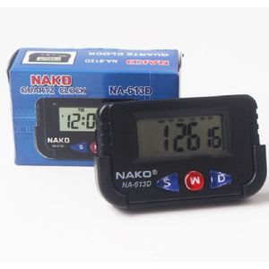 2 stks draagbare auto elektronische klok test sport klok kleine wekker stopwatch (rechthoek)