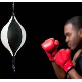 Pear-Shaped Suspended Boxing Training Ball(White Black)