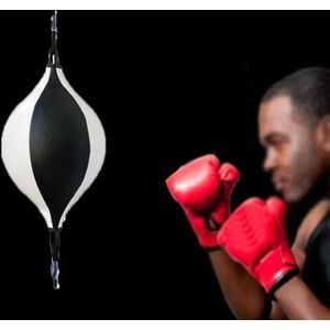 Pear-Shaped Suspended Boxing Training Ball(White Black)