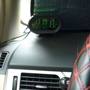 VST-7009V 4 In 1 digitale auto Thermometer Voltage Meter lichtgevende klok Tester Detector LCD Monitor terug licht