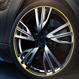 Universele decoratieve krasbestendige pickup 8M flexibele auto Wheel Hub TRIM lijstwerk decoratie Strip(Yellow)