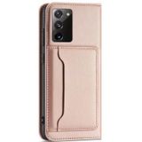 Voor Samsung Galaxy S20 FE 5G / S20 Fan Edition / S20 Lite Sterk Magnetisme Liquid Feel Horizontale Flip Lederen case met Holder & Card Slots & Wallet (Rose Gold)