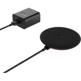 Huawei 15W Max Qi Standaard Intelligente Snelle Draadloze Oplader met 5A-kabel en 10V / 4A oplaadstekker (zwart)