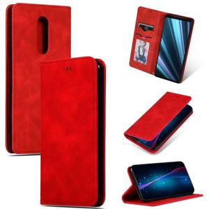 Retro huid voelen Business magnetische horizontale Flip lederen case voor Sony Xperia 1 & Xperia XZ4 (rood)
