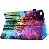 Geschilderd patroon TPU horizontale flip lederen beschermhoes voor iPad Air / Air2 / 9.7 (2017 2018)(Forest)