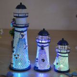 Creatieve decoratieve smeedijzeren Flash Tower LED nachtlampje  grootte: kleine 14cm