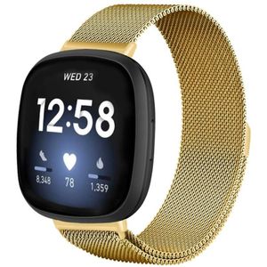 Voor Fitbit Versa 4 / Versa 3 20 mm Milanese magnetische metalen gesp horlogeband