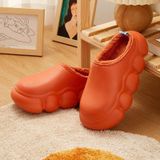 Indoor en outdoor pure kleur zachte waterdichte dikke zolen katoenen slippers  maat: 38/39