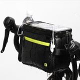 Rhinowalk Fiets Front Handle Bag Camera Bag Waterdicht 7 5 inch Groot Touch Screen Navigatie Mobiele Telefoon Tas Fietstas (Carbon Fiber Zwart Groen)