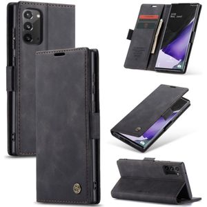 Voor Samsung Galaxy Note20 CaseMe Multifunctionele Horizontale Flip Lederen Case  met kaartslot & portemonnee(zwart)