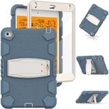 3-laags beschermingscherm frame + pc + siliconen schokbestendige combinatiecommissie met houder voor iPad mini 5/4 (korenbloem blauw)