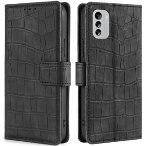 Voor Nokia G60 5G Skin Feel Krokodil Magnetische Sluiting Lederen Telefoon Case (Zwart)