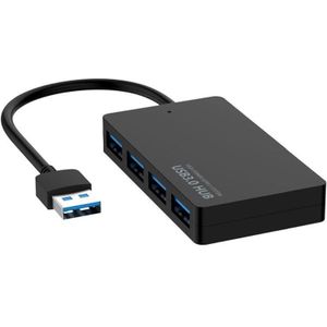 KYTC47 4 Poorten USB-adapterkabel Hoge snelheid USB Docking Station Multi-interface HUB Converter  Kleur: Zwart USB 3.0