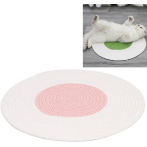 Pet Cat Nest Cotton Thread geweven Kat Slijpen Klauw matras Cool Cat Krassende deken (Roze)