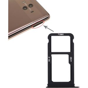 SIM-kaarthouder + SIM-kaarthouder / Micro SD-kaart voor Huawei Mate 10 (zwart)