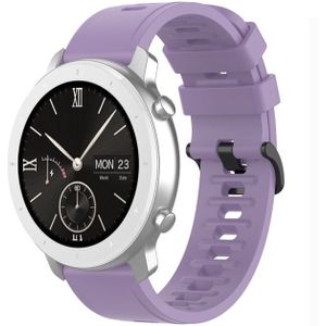 Voor Amazfit GTR Siliconen Smart Watch Vervanging Strap Polsband  Maat:20mm(Licht paars)