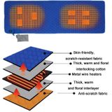 Winter USB Oplaadbare Smart Seven Zone Verwarming Anti-koude Slaapzak Pad (Blauw Oranje)