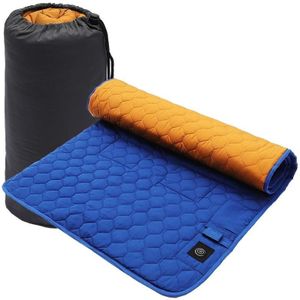 Winter USB Oplaadbare Smart Seven Zone Verwarming Anti-koude Slaapzak Pad (Blauw Oranje)