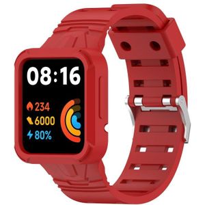 Voor Xiaomi Redmi Watch 2 Lite/Watch Lite 2/Watch Lite/Redmi Watch 2/Redmi Watch Silicone Integrated Watch Band (Red)