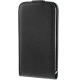 iPhone 4 & 4S vertikaal PU leren Flip Hoesje (zwart)