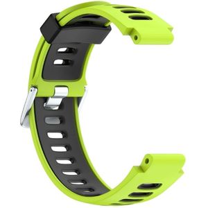 Voor Garmin Forerunner 735 XT Two-tone siliconen band (Lime + Black)
