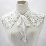 Holle in water oplosbare nep kraag omslagdoek jurk decoratieve kraag (wit)