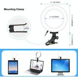 PULUZ 4.7 inch 12cm Ring Selfie Light 3 Modes USB Dimmable Dual Color Temperature LED Curved Vlogging Photography Video Lights with  Monitor Clip Holder (Black)