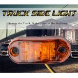 2 PC's DC 10-30V Auto Truck Trailer Piranha LED Indicator lichten lamp zijmarkeringslicht  lichte kleur: geel