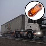 2 PC's DC 10-30V Auto Truck Trailer Piranha LED Indicator lichten lamp zijmarkeringslicht  lichte kleur: geel