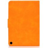 For Kindle Fire HD8 (2020) Cowhide Texture Horizontal Flip Leather Case with Holder & Card Slots & Sleep / Wake-up Function(Khaki)
