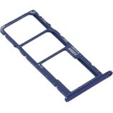 SIM-kaarttray + SIM-kaarttray + Micro SD-kaartlade voor Huawei Y6 (2019) (Blauw)