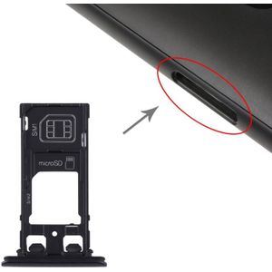 SIM-kaartlade + SIM-kaartlade + Micro SD-kaartlade voor Sony Xperia XZ2 Compact (zwart)