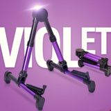 Eenvoudige opvouwbare verticale gitaar viool Ukulele beugel muziekinstrument Stand(Purple)