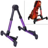 Eenvoudige opvouwbare verticale gitaar viool Ukulele beugel muziekinstrument Stand(Purple)