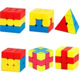 2 stks Derde-orde Solid Color Puzzle Early Education Magic Cube Toy  Style: Little Red Riding Hood
