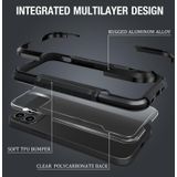 iPAKY Thunder-serie Aluminiumlegering Schokbestendige beschermhoes voor iPhone 12(Zwart)