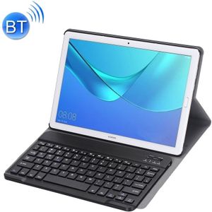 Afneembaar Bluetooth toetsenbord uiterst dunne horizontale Flip lederen draagtas voor Huawei MediaPad M5 10 8 inch  met houder (zwart)