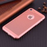 Voor iPhone 8 & 7 lichtgewicht ademend volledige PC Shockproof beschermende back cover Case (roze)