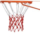 2 paren buiten ronde touw basketbalnet  kleur: 5 0 mm zwaar polyester (wit rood)