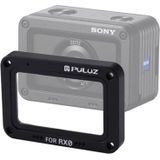 PULUZ Aluminium Alloy Flame + Tempered Glass Lens Protector voor Sony RX0 / RX0 II  met schroeven en schroevendraaiers (Zwart)