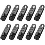 10 PCS Outdoor Camping Canopy Windproof Clip Tent Extra Pull Point Plastic Clip Regenproof Tarp Fixing Clip  Kleur: B Clip + Platte gesp